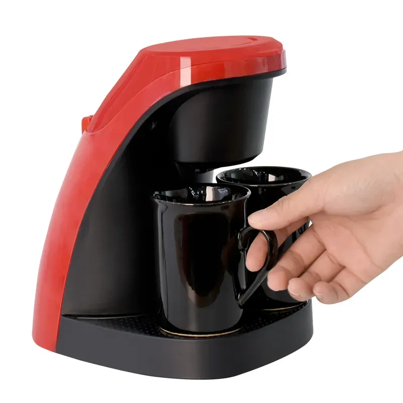 Machine a Café Lexical Avec 2 Tasses  LEM-0620 - 450Watts - Rouge