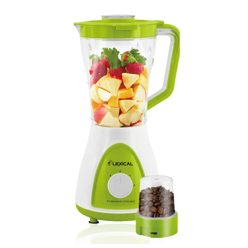 Blender Lexical LBL-1520 Vert – 2en1 - 500W - 1.5L - Broyeur & Lames Inox