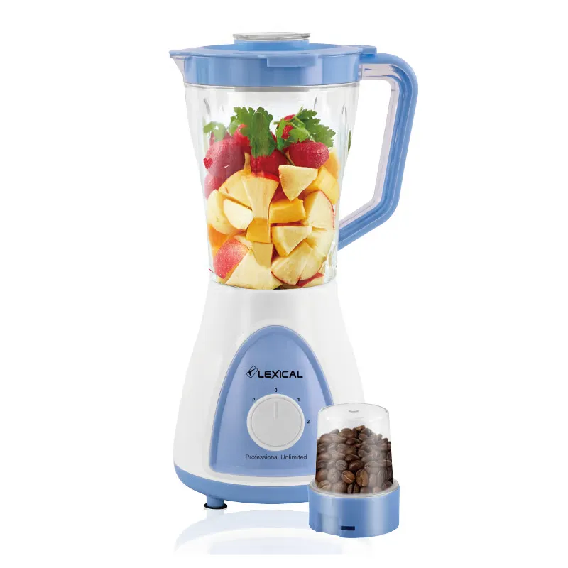 Blender Lexical LBL-1520 Bleu – 2en1 - 500W - 1.5L - Broyeur & Lames Inox