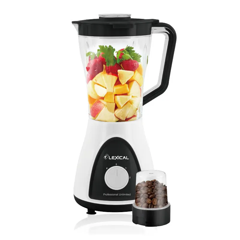 Blender Lexical LBL-1520 Noir – 2en1 - 500W - 1.5L - Broyeur & Lames Inox