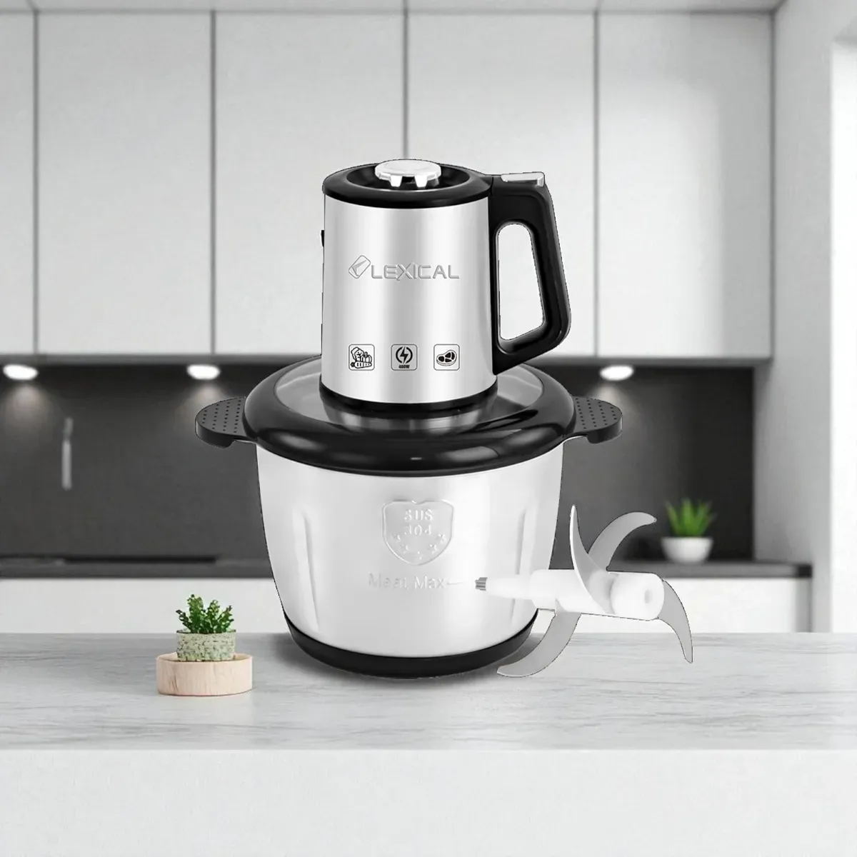 Hachoir Electrique En Inox Lexical LCH-1960 - 400 Watts - 3 Litres